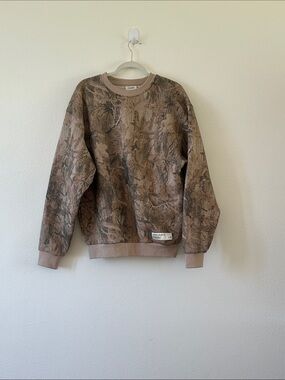 Comfort Brown Camouflage Crewneck Sweatshirt